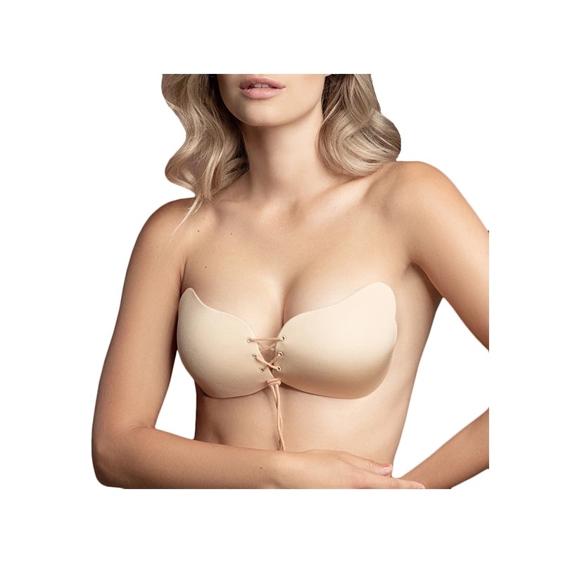 Biustonosz samonośny - Bye Bra Lace-It Bra Miseczka C Nude